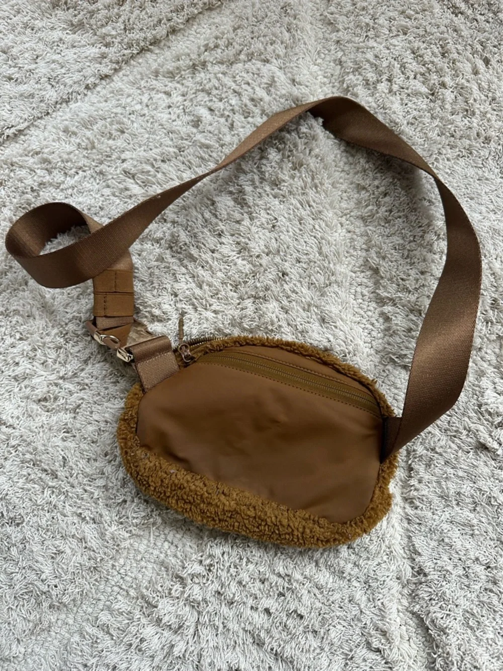 lululemon athletica Brown yellow Sherpa Crossbody Belt Bag belt bag